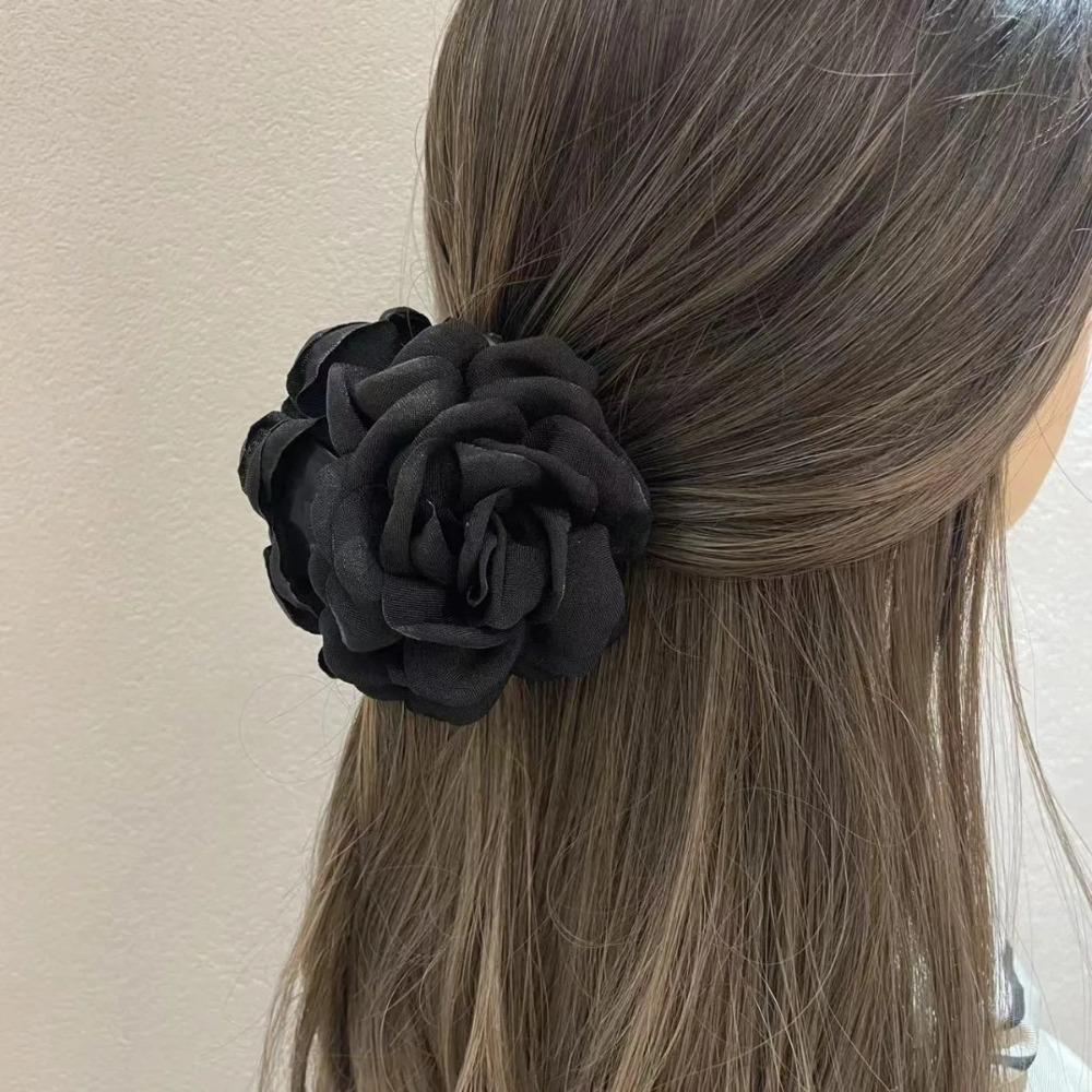 French Style Vintage Claw Clip Rose Flower Hair Claw Clip for Women Girls Fashion Kids Hair Accessories Hair Clips for Women 1PC