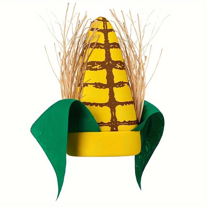 

Felt Corn Cob Hat with Leaves - Hand Washable, Novelty Food Headwear for Birthday, Bachelor, Bar/Bat Mitzvah Parties