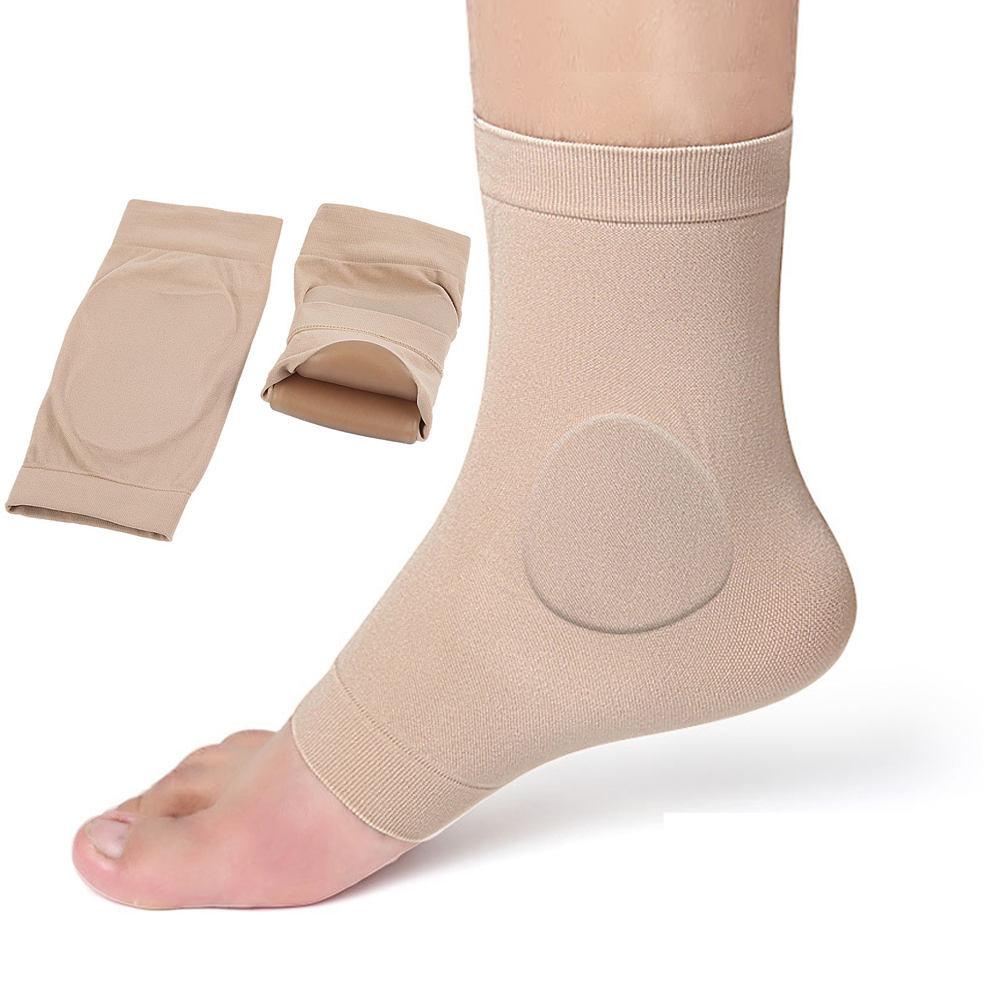 1 Pair Gel Pads Ice Skating Padded Protection Socks Malleolar Sleeves Protection of Front Foot Shin Achilles Tendon Heel  Socks