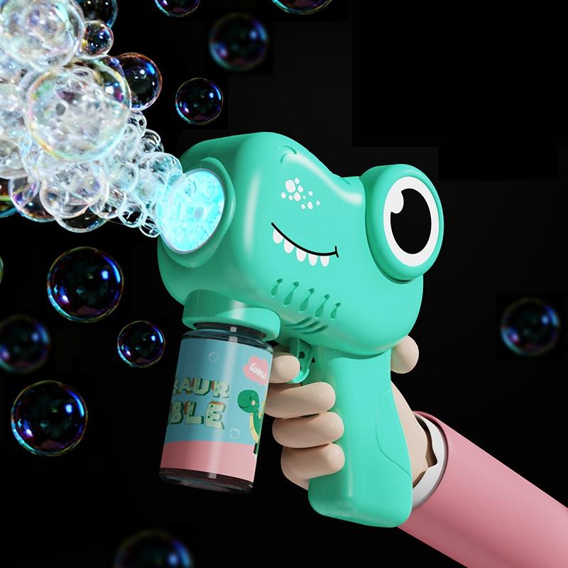 Kids Angel Dinosaur Bubble Gun Automatic Bubble Machine Electric Bubble Blower For Children Outdoor Summer Party Birthday Gift