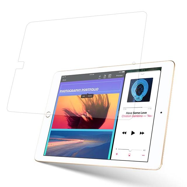 

For iPad 9.7 (2018)/9.7-inch (2017) Clear Anti-scratch LCD Tempered Glass Screen Protector Film 0.3mm (Arc Edge) Type A