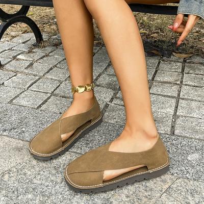 Fashion Women Sandals Lightweight Beach Baotou Sandals 2025 New Summer Shoes Women Flat Soft Pu Leather Sandals Sandalias De Mujer