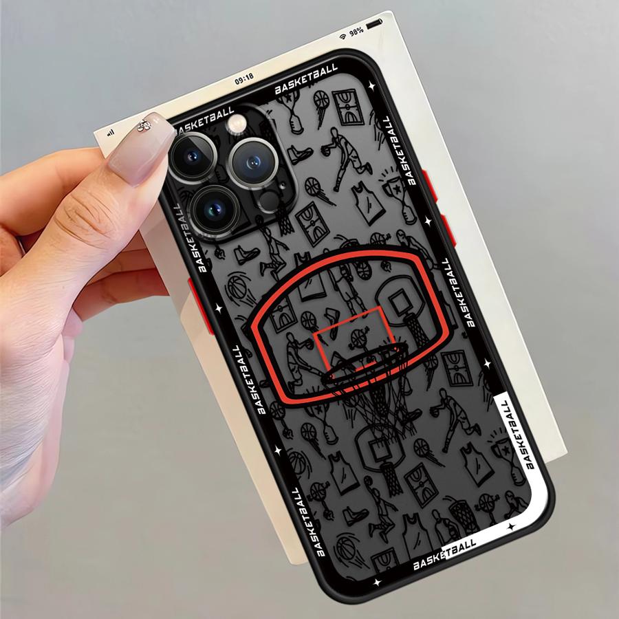 

Basketball Art Funda Back Phone Cover Case for iPhone 17 Pro Max Air 15 13 Mini 7 8 SE 16 Plus XS XR 14 11 12 iPhone 16