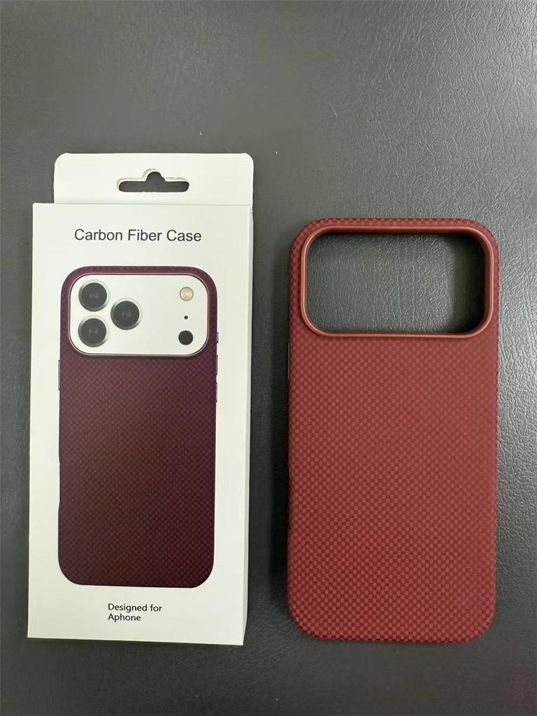 Offizielle Kevlar-Kohlefaser-Textur-Hülle mit Box für IPhone17 Pro Max 17 Pro 17 Air 17 für Magsafe Wireless Charging Cover