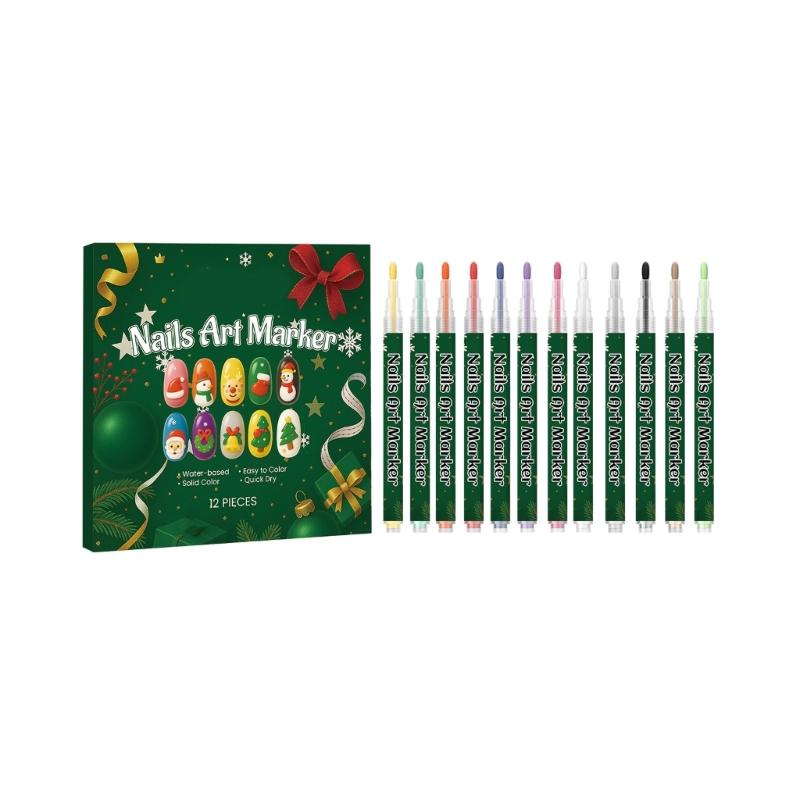 

Versatile Nail Art Pen Nail polishes Pen For Christmas Parties Weddings Various Event With Creative Design Application 1