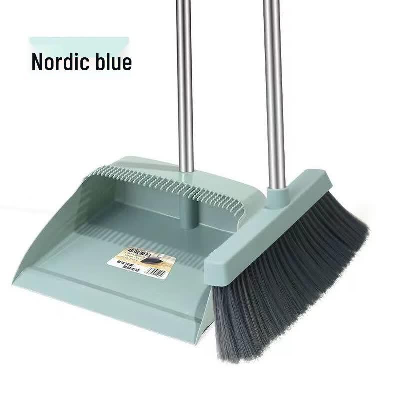 Household Broom and Dustpan Set with Squeegee