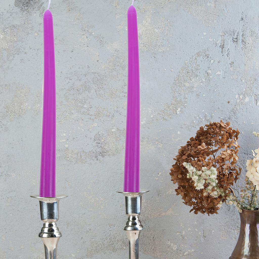 4Pcs Tall Taper Dinner Candles Unscented Black 10 Inch Cotton Wick Smokeless Elegant Long Burn Time Romantic Decor
