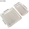 Luxury Square Rectangular Stainless Steel Serving Tray Cafe Cake Dessert Plate Storage Trays Home Kitchen Storage Table Dish