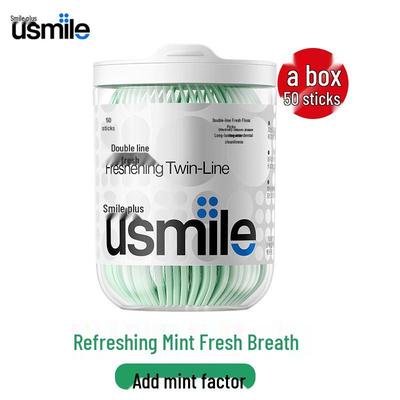 Double Line Fresh Mint Dental Floss Sticks