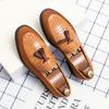 Vintage Brown Casual Oxfords Men's Leather Shoes Large Size 38-48 Designer Tassel Dress Shoes Men Italian Luxury Loafers Shoes