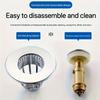 Bathroom Sink Drain with Anti-Clogging Basket Easy Installation, Press-Type Operation for Bathrooms, Laundry Rooms, and Kitchens