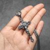 Jesus Kreuz Exorzismus Amulette Edelstahl Herren Halsketten Anhänger Kette Punk für Damen Modeschmuck Geschenke Großhandel