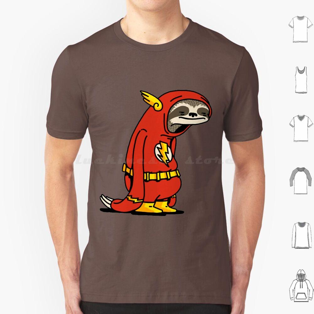 Flash Sloth Funny Superhero T Shirt Big Size 100 Cotton Flash Sloth Funny Superhero