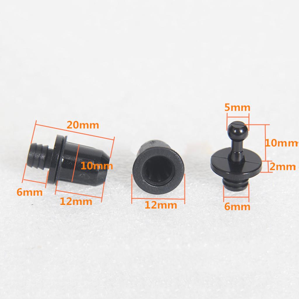 Ghidaje Catarame Șuruburi pentru Grilaje Boxe Heavy Duty 10 BUC Tip Articulație Sferică din Plastic Ghidaje pentru Piese de Boxe