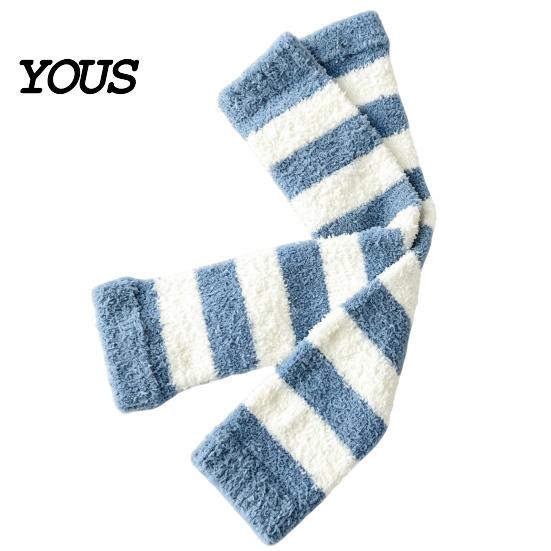 Thickened Velvet Calf Sleeves Coral Fleece Leg Warmers for Women, Winter Thermal Knee High Warm Protectors Socks, Striped/Solid Color, Soft