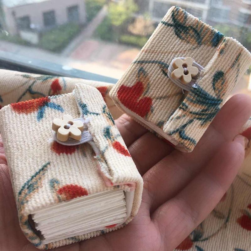 Mini Tragbares Handgemachtes Stoff Mittelgrob Aquarellbuch Handbuch Notizblock Skizzenbücher Studenten Kunstbedarf