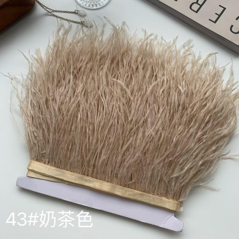 Ostrich Hair Cloth Edge 10-15Cm Clothing Accessories Diy Skirt Decoration Dress Neckline Cuffs Feathers