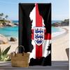 Englische Nationalmannschaft Bedrucktes Strandtuch Schnelltrocknend Weiches Handtuch Tragbare Große Rechteckige Stranddecke für Reisen Schwimmbad