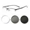New Sun Photochromic Myopia Glasses Men Student Half Rim Frame Optical Eyewear -1 0 To -6 0 Prescription