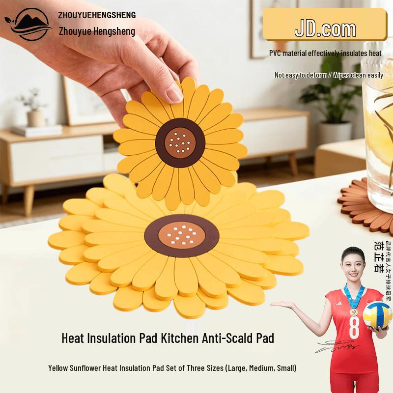 Heat Resistant Kitchen & Dining Table Mats (3-Piece Set)