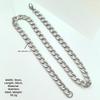 Stainless Steel Cuban Chain Necklace for Men European American Hip Hop Stainless Steel Fashion Jewelry