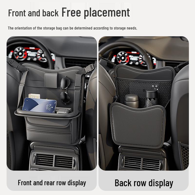 Car Seat Back Organizer with Tray & Tissue Box