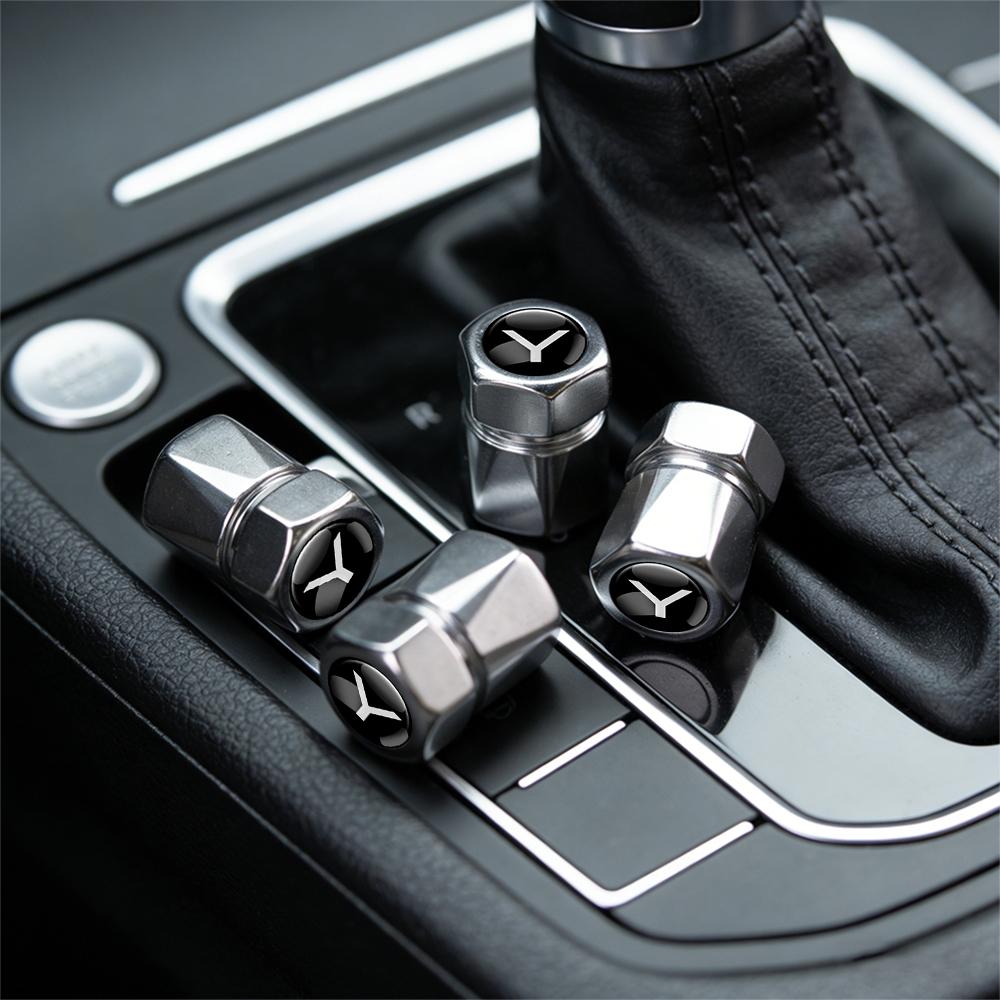 Pwmnb5 Car Accessories 4Pcs Metal Alloy Wheel Tire Valve Caps Stem Case For Tesla Model 3 Model Y 2020 2021 2022 Roadster Coil Mod WYE