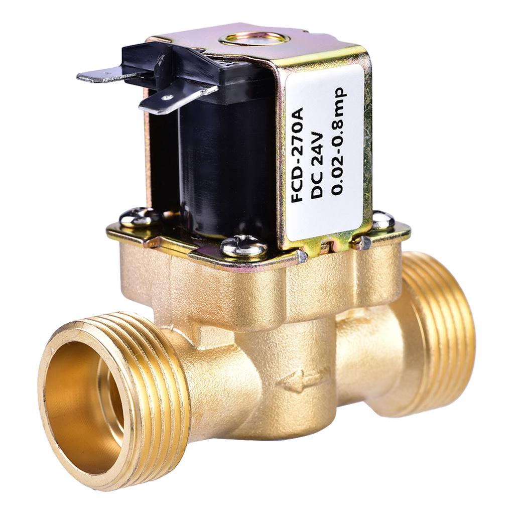 3 4  DC 24V Normally Closed Brass Electric Solenoid Magnetic Valve For Water Control