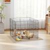 Dog Playpen Expandable Folding Metal Fence 50x80cm Black