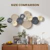Metal Wall Art, Modern Hanging Wall Decor with Multi-Disc Design for Living Room Bedroom Dining Room