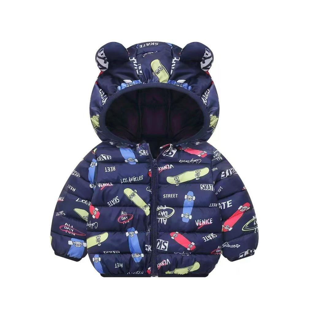 Kinder Cartoon Daunen Baumwolljacke für Herbst & Winter - Leichte Jungen & Mädchen Klein/Mittel Mäntel