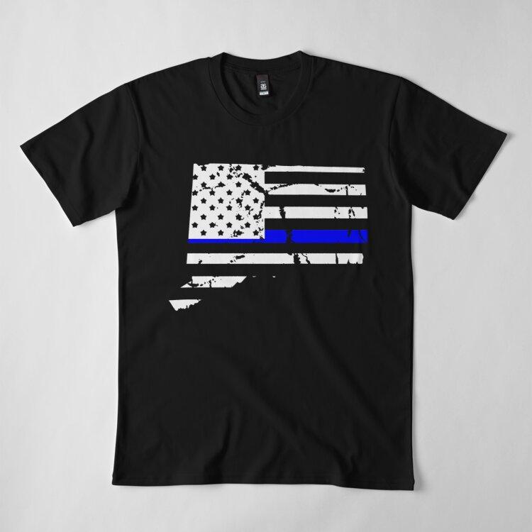 Buy Men Premium Cotton Harajuku TShirt Thin Blue Line Delaware Police