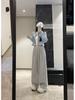 Women's 2024 Autumn/Winter Fleece-Lined Wide-Leg Striped Pants