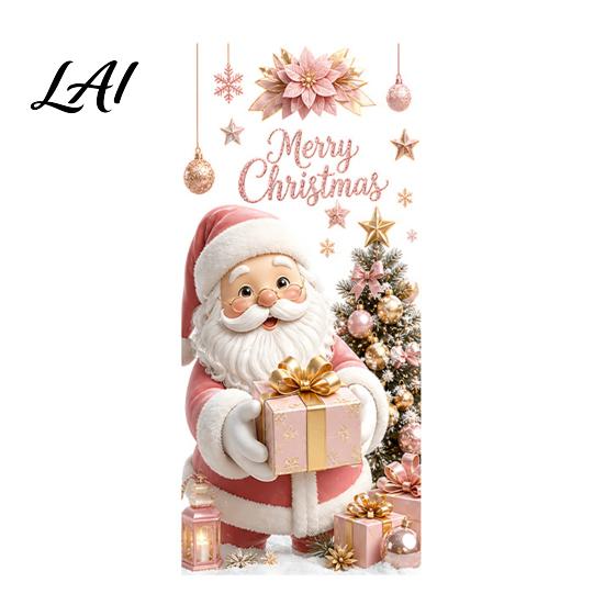 Home Holiday Decoration Christmas Window Clings Cute Snowman Santa Penguin Reindeer Stickers for Removable Festive Wall Art Glass Reusable