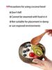 1pc Coconut Bowl, Made from Natural Coconut Shell, Used for Yogurt, Oatmeal, Salads, and Desserts, Household Utensils