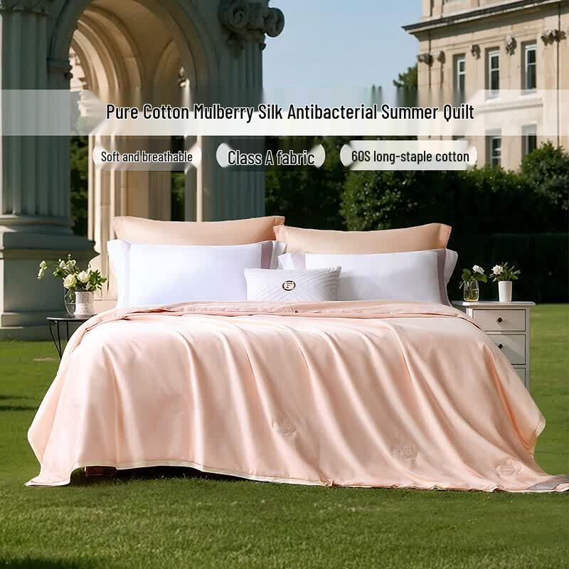 Fuanna Pure Cotton Mulberry Silk Antibacterial Summer Quilt