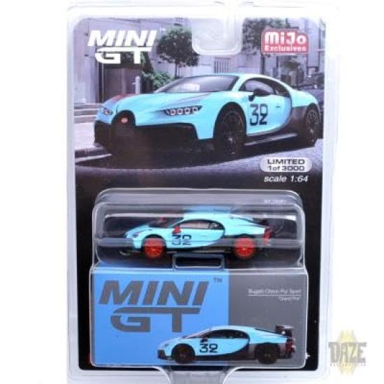 MINI GT Scale Model MiJo TOYS BUGATTI CHIRON PUR SPORT GRAND PRIX MINI GT MiJo Toys Limited Bugatti Chiron Pur Sport Grand Prix 164 - - (CHASE CAR)