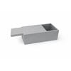 Gray Organizer Box with a Sliding Lid for Small Items