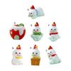 Practical Christmas Resin Figurine Stylish Cute Snowman Statue Holiday Decor