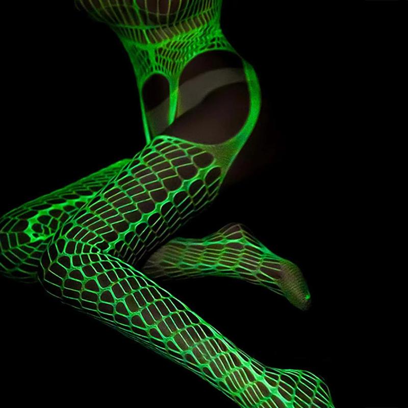 New Luminous Sexy Underwear, Pornographic Socks, Women's Body Suits, Fishing Net Tight-fitting Clothes, Underwear and Pornographic Clothing