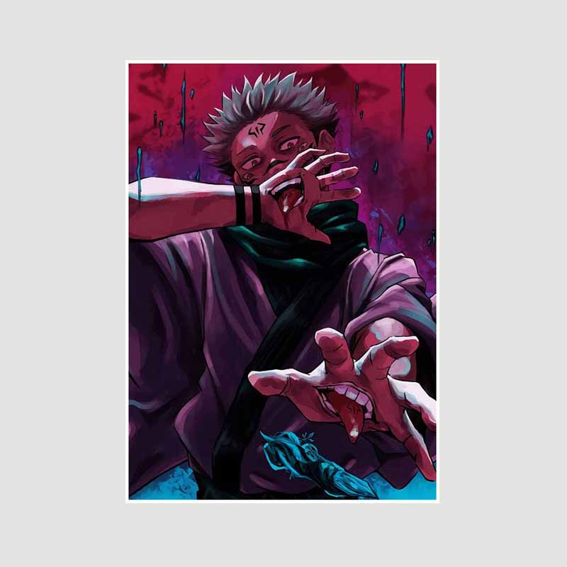 Anime Jujutsu Kaisen Posters Aesthetic White Paper Satoru Gojo Nobara Kugisaki Poster Wall Art Painting Study Home Decor Room Bar Decoration Pictures