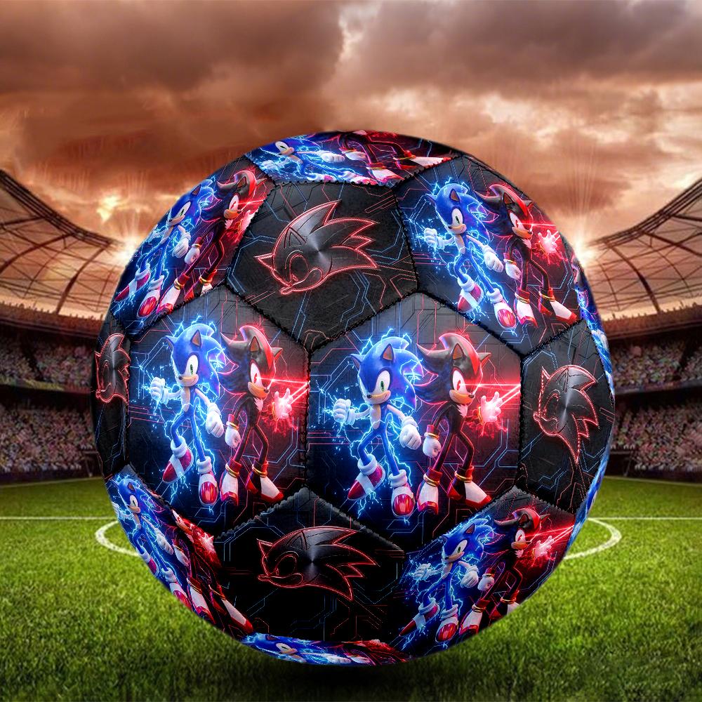 1pc Sonic the Hedgehog Football Soccer Ball Size 5 Indoor Soccer Ball Fashion Colorful Backyard Game -Great For Sports Fans Gift HE40