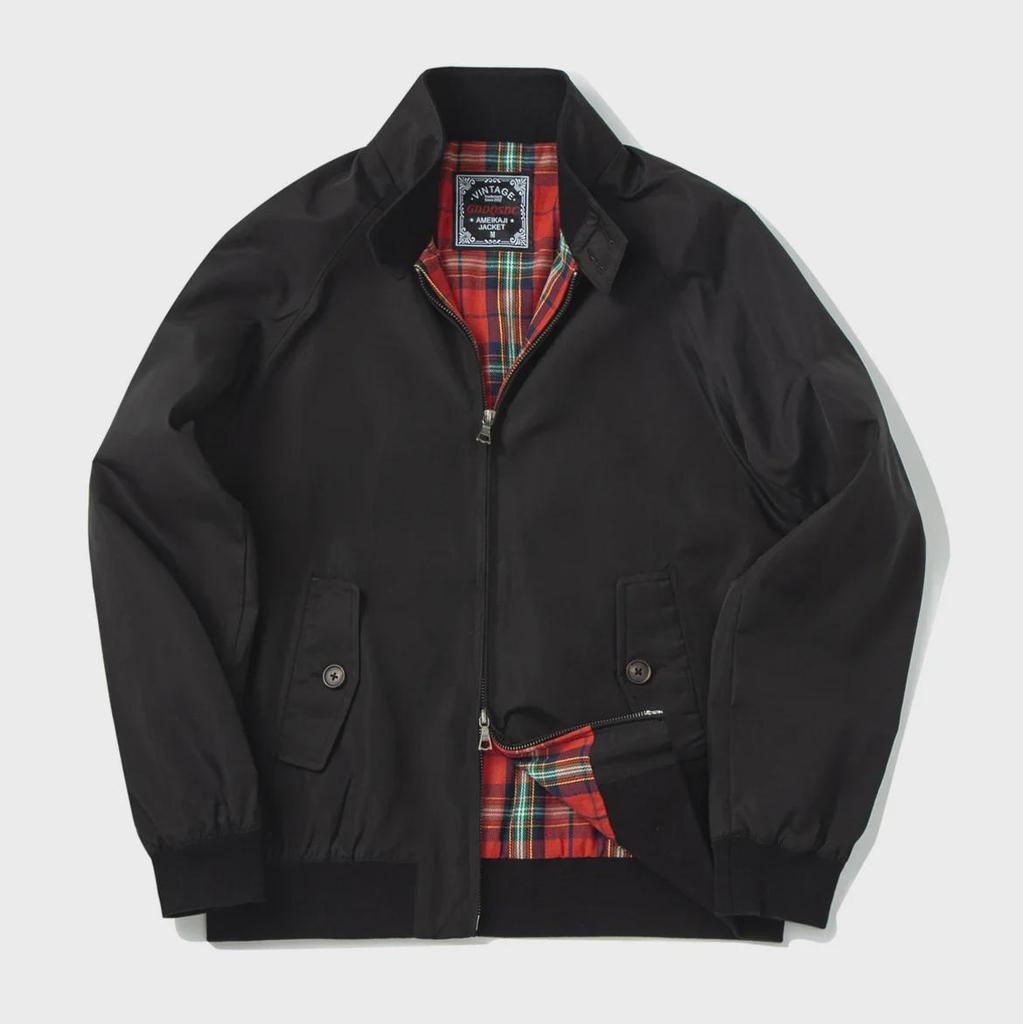Pánská khaki bunda Harrington GDDQSDC - podzimní retro tenká větruodolná motocyklová bunda, American Workwear G9