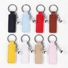 PU Leather Keychain, Simple Business Car Accessory with Customizable Logo