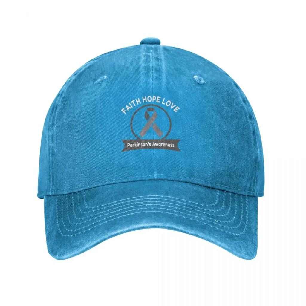 Faith Hope Love Parkinsons Awareness Baseball Cap Hood Sunhat Mountaineering Sports Cap Womens  Unisexs