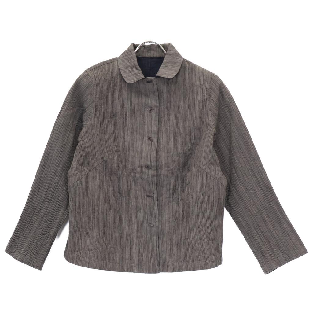 PJC KAZUKO ONISHI Brown cotton silk shrunken reversible jacket Jacket M BrownUsed