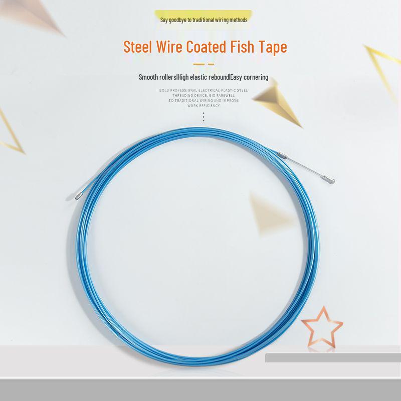 Electrician Pull Wire Threader with Roller Head for Concealed Wire Conduit