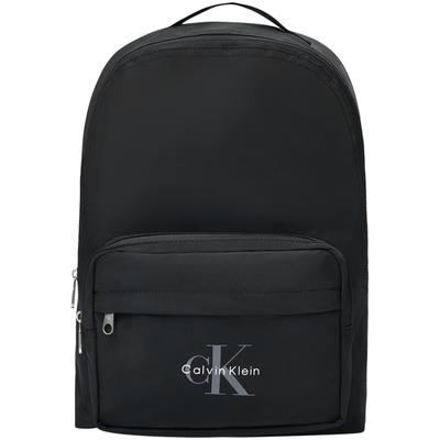 Calvin Klein Afslappet Pendler College Stil Stor Kapacitet Bogstavstof Rygsæk Herre Rygsæk Rum-Sort 4G3036G-UB1