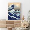 The Great Wave of Kanagawa Ukiyoe Japanese Art Vintage Poster Canvas Painting Famous Wall Pictures Living Room Home Decor