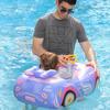 Baby Inflatable Ring, Cute Boat Design, Foot-In Type, Baby Float, Perfect for Summer Days, Beach, Pool, Water Play, Suitable for Children Ages 1-4, In